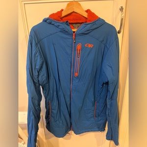 Outdoor Research Men’s Ascendant Hoody Jacket Blue Orange Size L